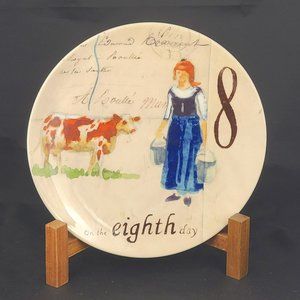 Williams-Sonoma 2009 "12 Days Of Christmas" Day 8 Salad Dessert Plates 8 3/4"